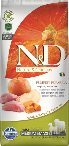 Farmina N&D dog PUMPKIN (GF) adult medium & maxi, boar & apple 2,5 kg