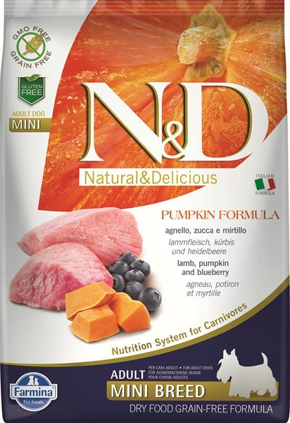 Farmina N&D dog GF PUMPKIN adult mini lamb&blueberry 2,5 kg