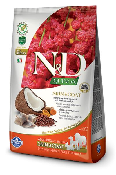 Farmina N&D dog QUINOA adult all breed skin & coat, herring 2,5 kg