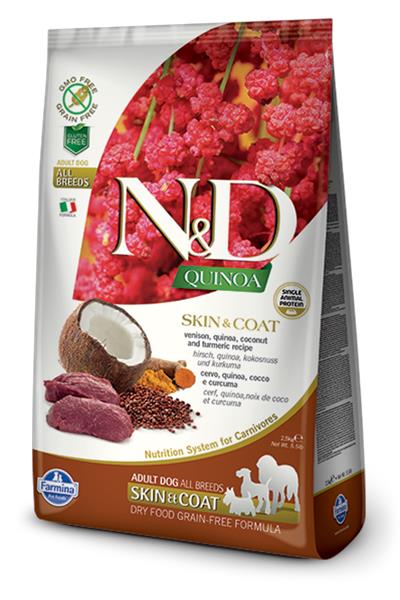 Farmina N&D dog QUINOA adult all breed skin & coat, venison 2,5 kg