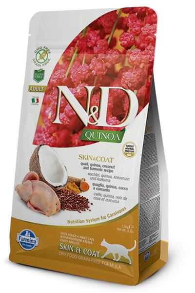 Farmina N&D cat GF QUINOA Skin&Coat Quail 0,3 kg