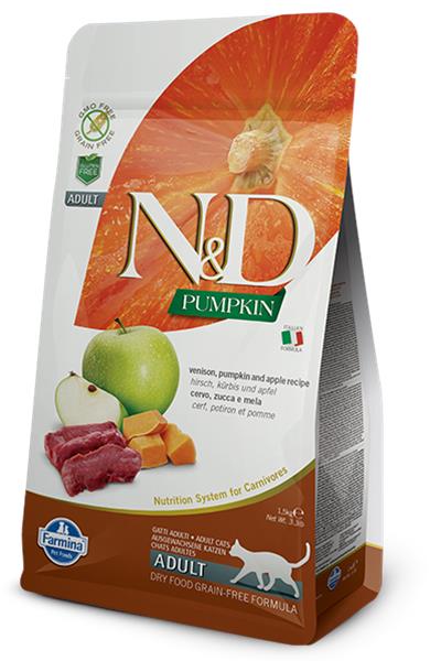 Farmina N&D cat PUMPKIN (GF) adult, venison & apple 1,5 kg