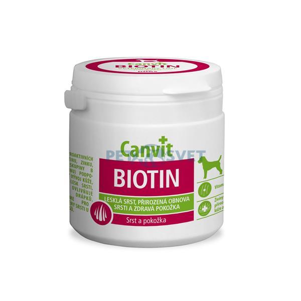 Canvit Biotin pre psy pre lesklú srsť, obnovu srsti a zdravú pokožku psov 230 g