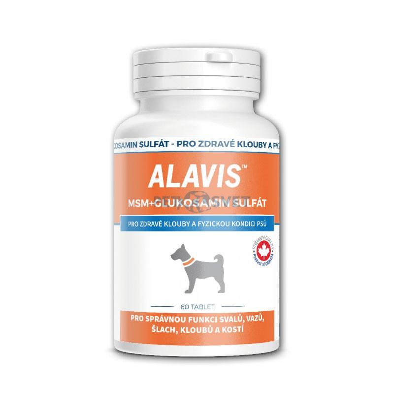 ALAVIS MSM + Glukosamin sulfát pre správnu funkciu šliach a kĺbov u psov 60 tbl.