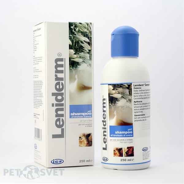 Leniderm šampón proti svrbeniu kože pre psy a mačky 250 ml