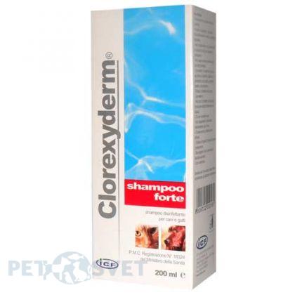Clorexyderm forte dezinfekčný šampón s antibakteriálnym účinkom pre psy 200 ml