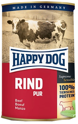 Happy Dog konzerva pre psy Rind pur s hovädzím mäsom 400g