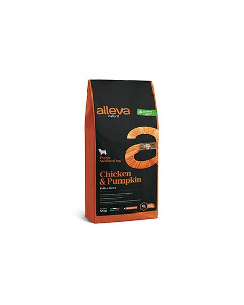  Alleva NATURAL dog puppy medium chicken & pumpkin 12 kg + DOPRAVA