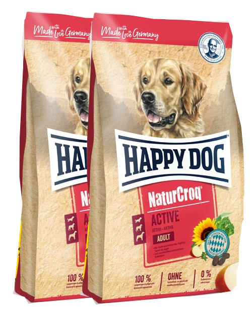 2x Happy Dog NaturCroq Active 15 Kg + DOPRAVA ZDARMA