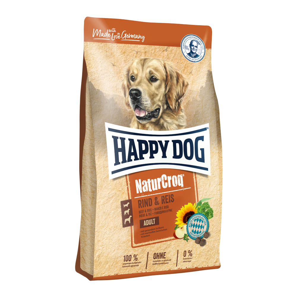 Happy Dog NaturCroq Original Rind&reis 15 Kg