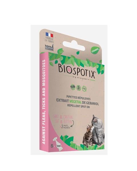 BIOGANCE Biospotix Cat spot-on s repelentným účinkom 5 x 1 ml (od 3 mesiacov)
