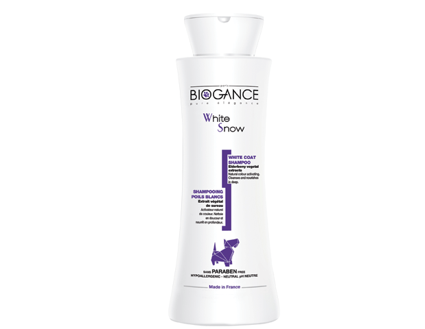 BIOGANCE White Snow shampoo 250 ml (Šampón pre svetlé a biele farby srsti)