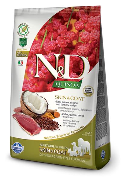 Farmina N&D dog QUINOA adult all breed skin & coat, duck 7 kg + DOPRAVA ZDARMA