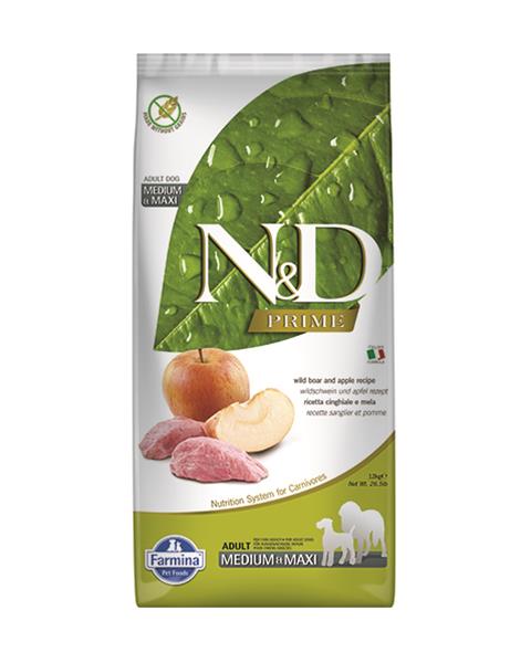 Farmina N&D dog PRIME adult medium&maxi  boar&apple 12 kg