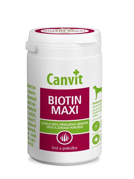 Canvit Biotin Maxi pre lesklú srsť, obnovu srsti a zdravú pokožku psov 230 g