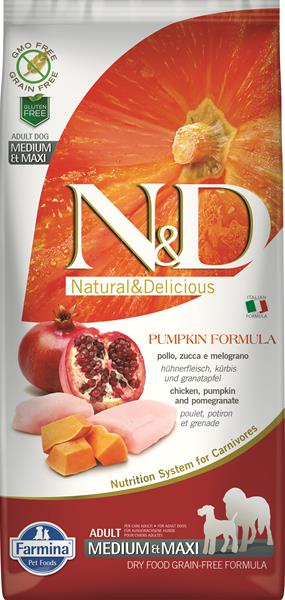 Farmina N&D dog PUMPKIN (GF) adult medium & maxi, chicken & pomegranate 12 kg