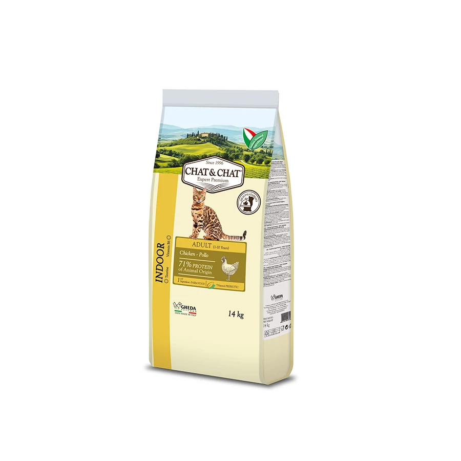GHEDA Chat&Chat indoor s kuracím mäsom 14 kg