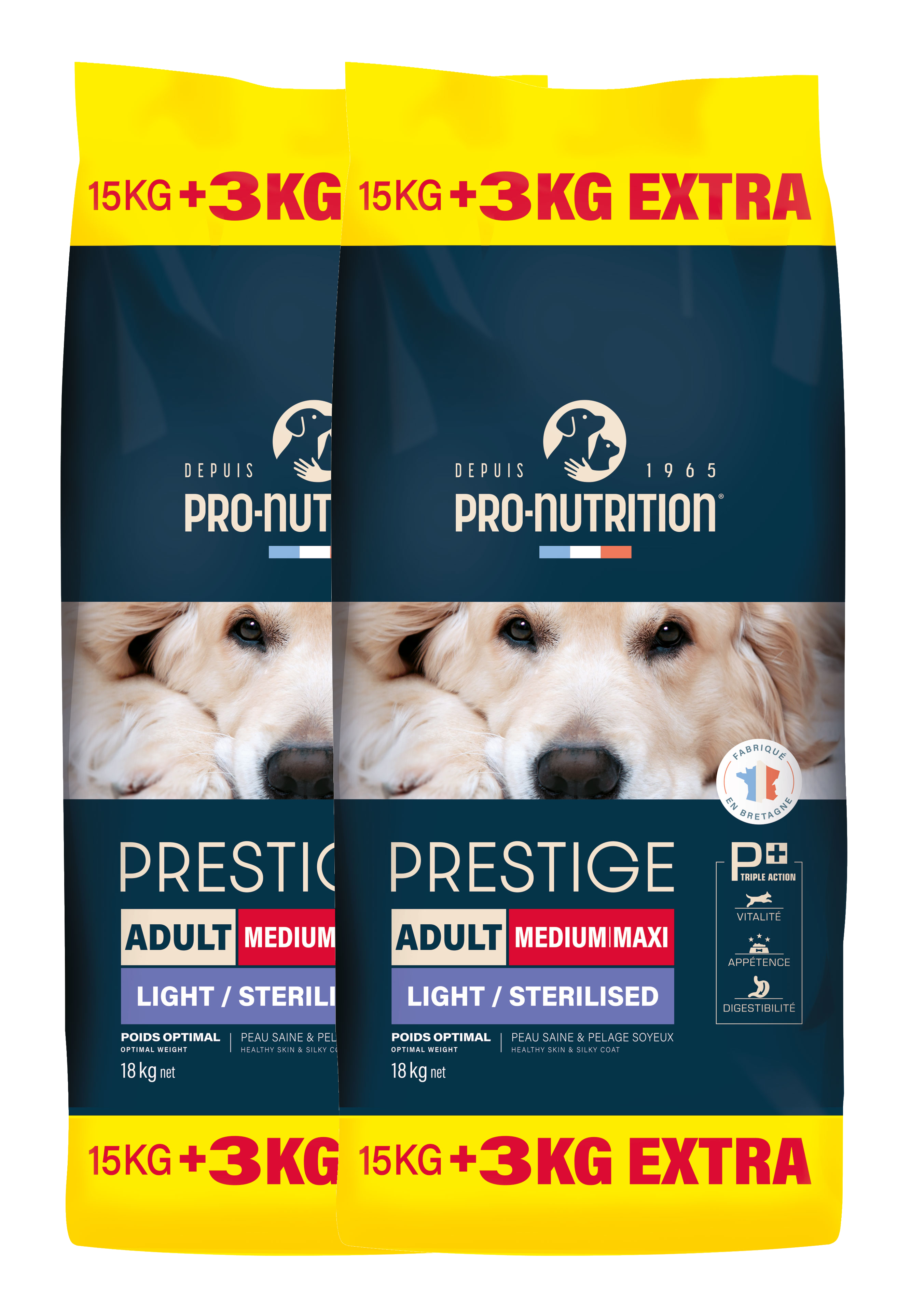 2x Flatazor Pro-Nutrition prestige adult medium/maxi light&sterilised 15 kg + DOPRAVA ZDARMA