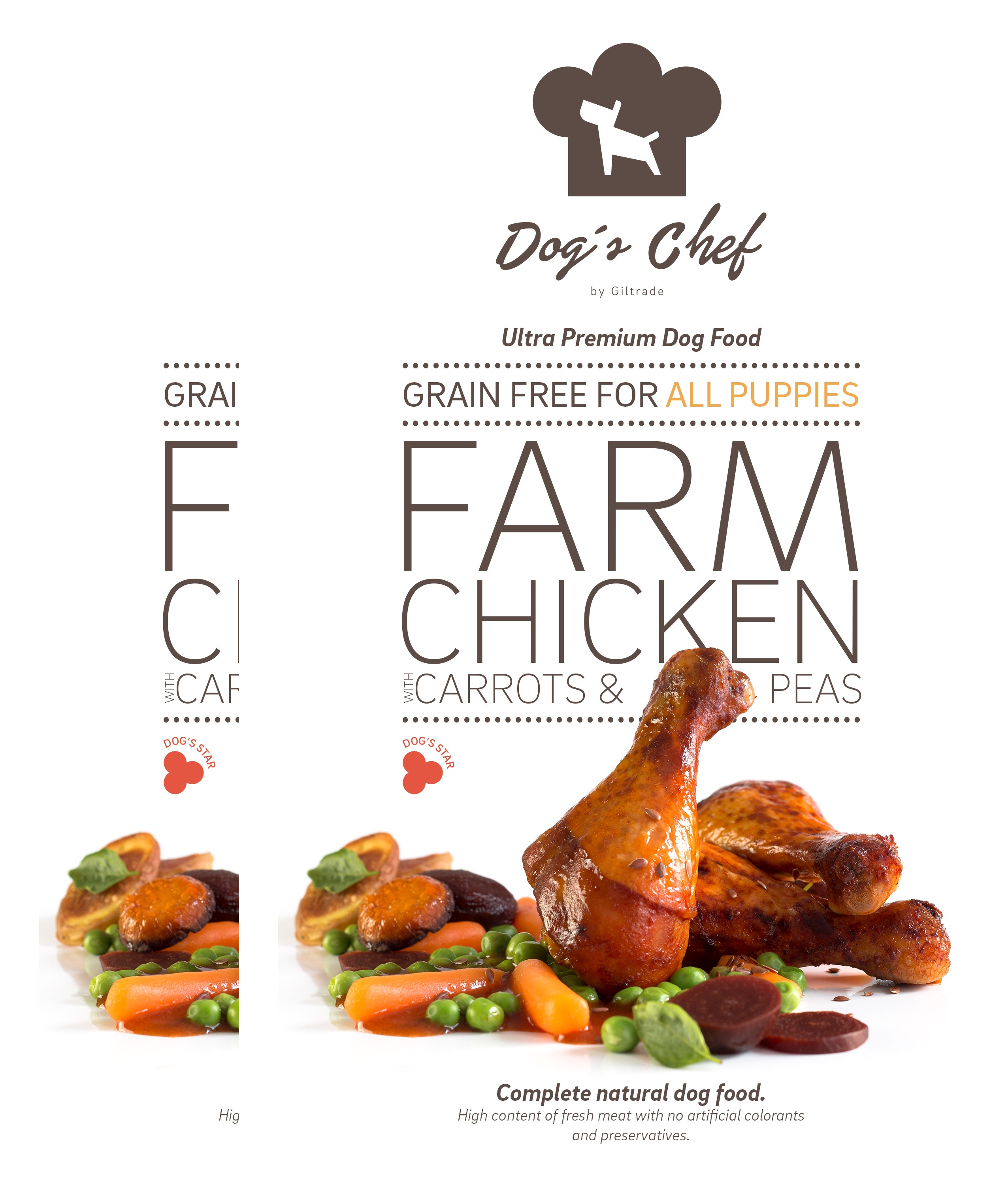 2x DOG’S CHEF Farm Chicken for ALL PUPPIES 15 kg + DOPRAVA ZDARMA