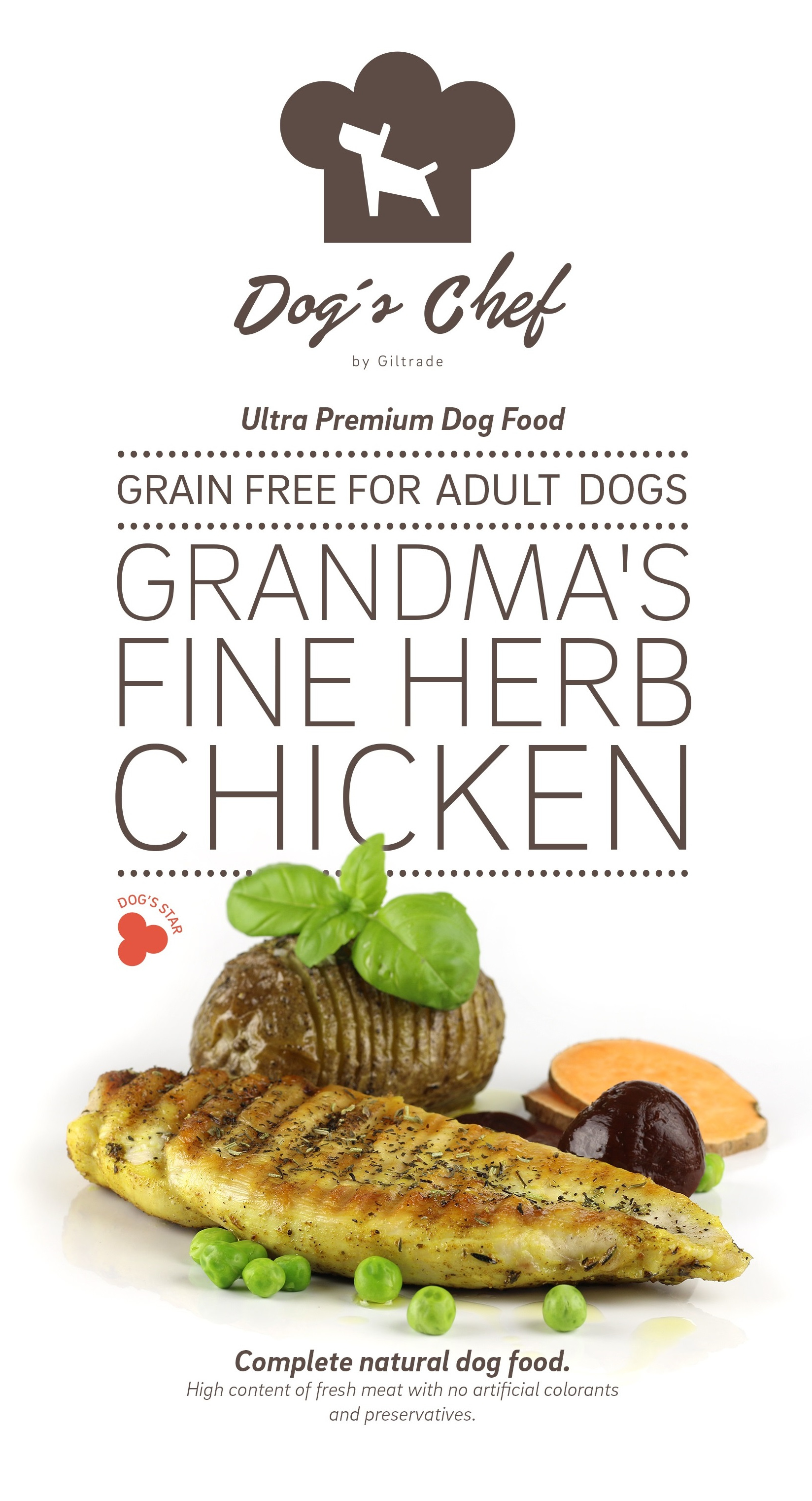 DOG’S CHEF Grandma’s Fine Herb Chicken 15 kg + DOPRAVA ZDARMA