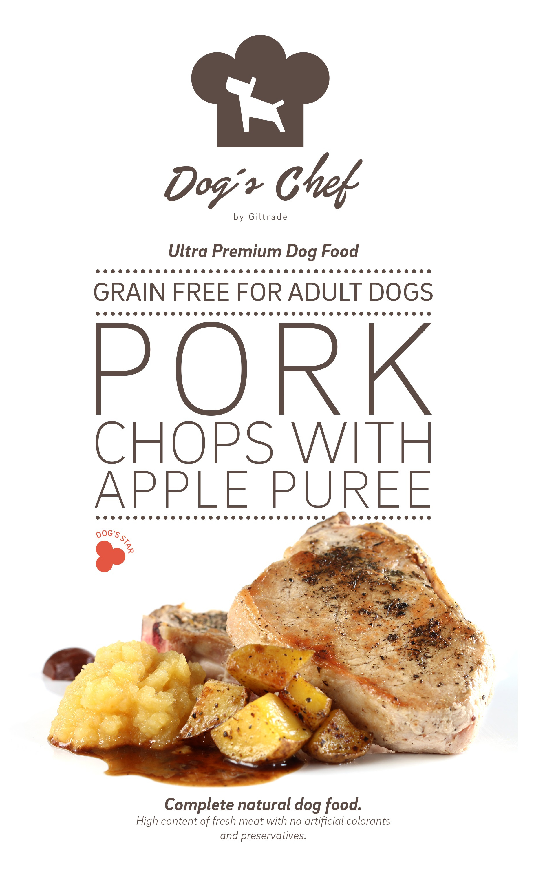 DOG’S CHEF Pork Chops with Apple Puree 15 kg + DOPRAVA ZDARMA