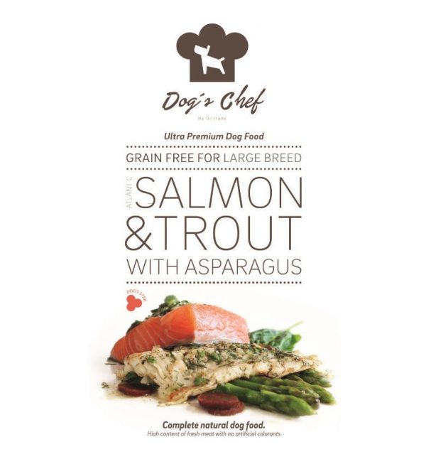 DOG’S CHEF Atlantic Salmon & Trout with Asparagus LB 15 kg + DOPRAVA ZDARMA