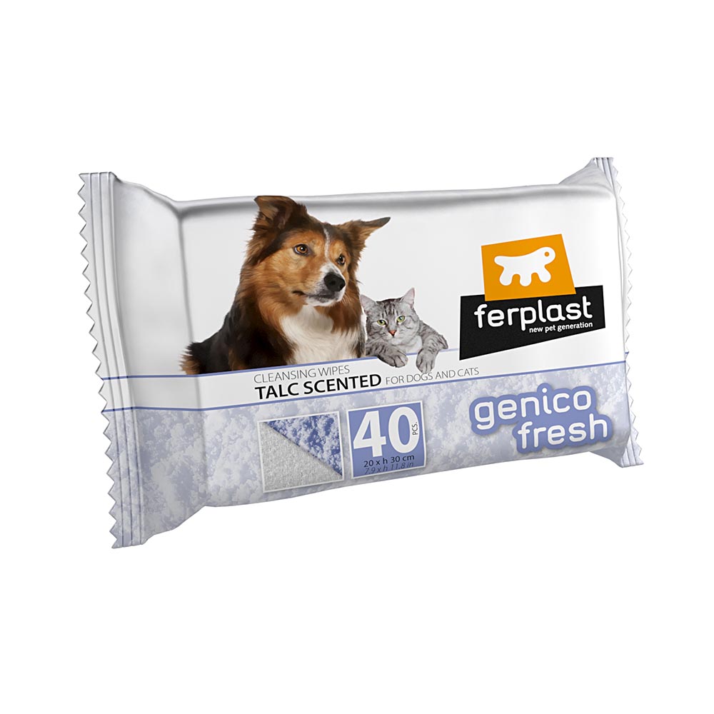 Ferplast Genico Fresh čistiace utierky pre psy a mačky s vôňou púdra 40 ks