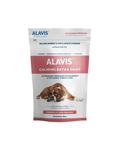 ALAVIS Calming Extra silný pre psov na potlačenie stresu a nervozity 96g 30 tbl.