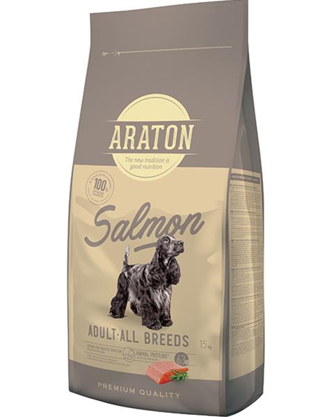 ARATON dog adult salmon 15 kg + 3 kg ZDARMA