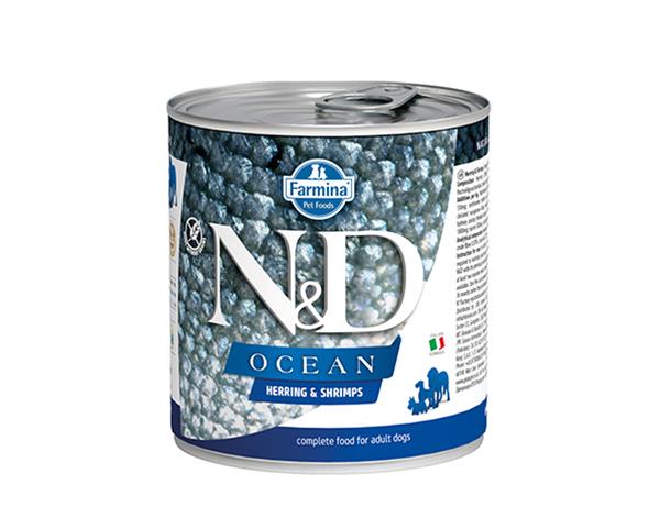 Farmina N&D dog OCEAN herring & shrimps konzerva pre psy 285 g