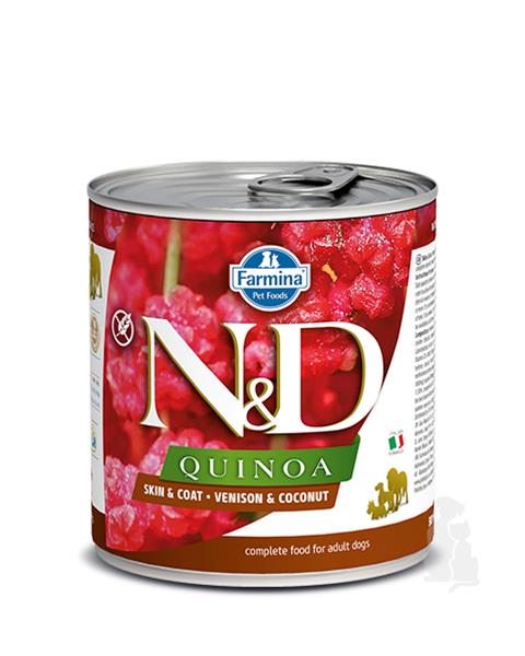 Farmina N&D dog QUINOA venison & coconut konzerva pre psy 285 g