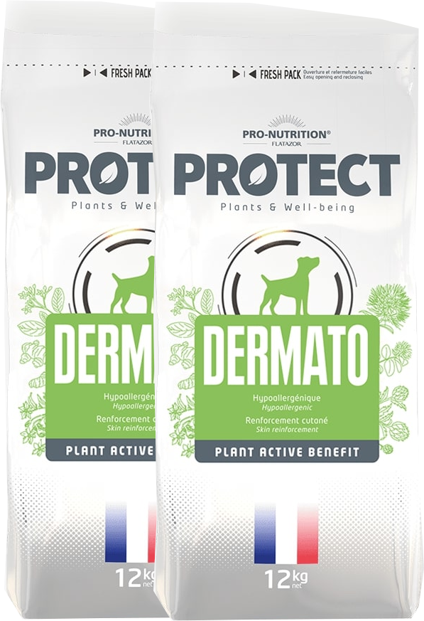 2x Flatazor Pro-Nutrition PROTECT dog Dermato 12 kg + DOPRAVA ZDARMA